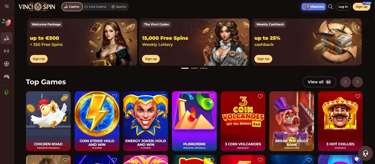 Vincispin Casino Casino